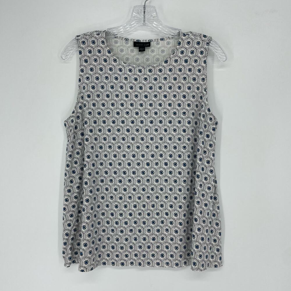 J. Jill Soft Stretchy Printed Tank Top Size Large - Picture 2 of 6